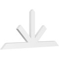 Ekena Millwork Saratoga Architectural Grade PVC Gable Bracket, 60"W x 27 1/2"H x 2"D x 4"F, 11/12 Pitch GBP060X28X0204SAR00